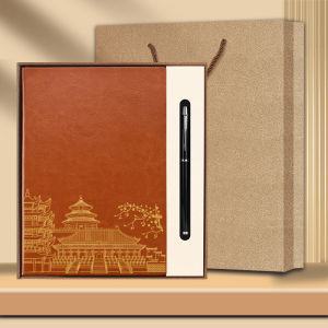 Business Notebook Gift Box Set School Prize Exhibition Souvenir Training Institution Advertising Printed Logo Adult Diary Book