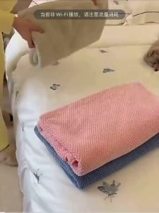 ผ้าเช็ดตัว ไซส์ใหญ่พิเศษ ผ้าเซ็ดตัวสาเกญี่ปุ่น ผ้าเซ็ดตัวรังผึ้ง ผ้าขนหนูอาบน้ำ ขนนุ่ม ซับน้ำดี นุ่มไม่บาดผิว 140x70ซม.