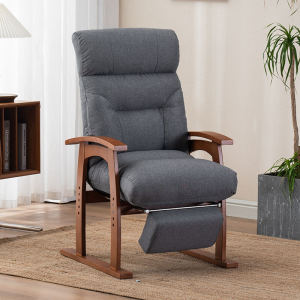 Solid Wood Household Computer Chair Comfortable Sedentary Armchair Elderly Chair Balcony Leisure Recliner Beauty Chair Computer Chair