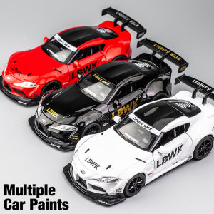 LEO 1:22 Toyota Supra Supercar Metal Diecast Alloy Toy Car Model Trucks For Kids Toys Vehicles Hobbies Collection
