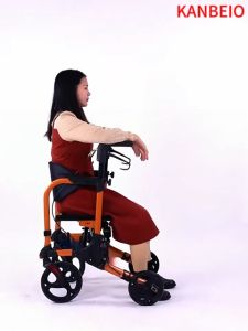 High quality multifunctional wheelchair foldable lightweight compact and portable walking aid wheelchair