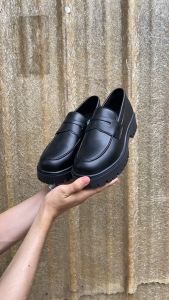 Giày da chunky loafer công sở thời trang INICHI G1229 da lì đế chunky thời trang