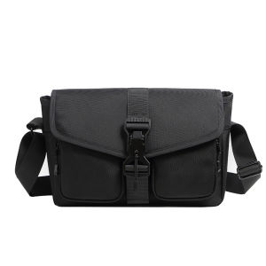 Leacat Nylon crossbody bag mens functional wind magnetic buckle shoulder bag high-end feeling large capacity mailman bag