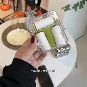 Portable Mini Clothes Lint Remover Cleaning Clothes Roll Brush Sticky Hair Remover Roll Paper Easy to Tear Replacement
