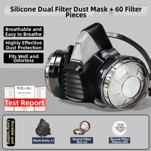Dust Prevention Anti-pneumoconiosis Breathable Silicone Face Mask