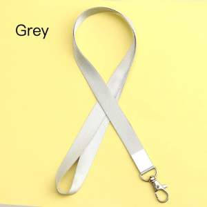 สายผ้าคล้องคอ คล้องป้ายบัตรพนักงาน (มีแถบโลหะ)