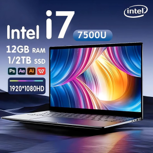 Laptop Windows 11 Pro Intel Core i7-7500U Screen Resolution 1920 * 1080P RAM 12GB SSD 1TB/2TB 180 ° Open the computer