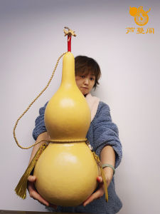 Large Natural Gourd Home Decor Living Room Wild Cultural Play Gourd Unopened True Gourd Hanging Ornament with Dragon Head