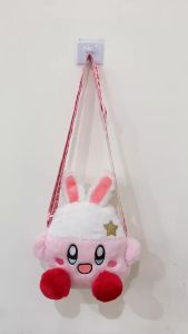 Túi đeo chéo gấu nhồi bông Kirby Tai Thỏ Đính Sao đáng yêu