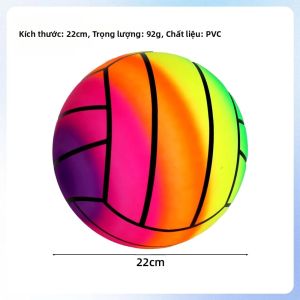 Bóng Nảy Cầu Vồng 22cm Nhiều Màu Sắc Cho Trẻ Em Đồ Chơi Bơm Hơi PVC Dùng Được Ở Bãi Biển & Sân Chơi Dành Cho Cả Nam Và Nữ Chơi Ngoài Trời