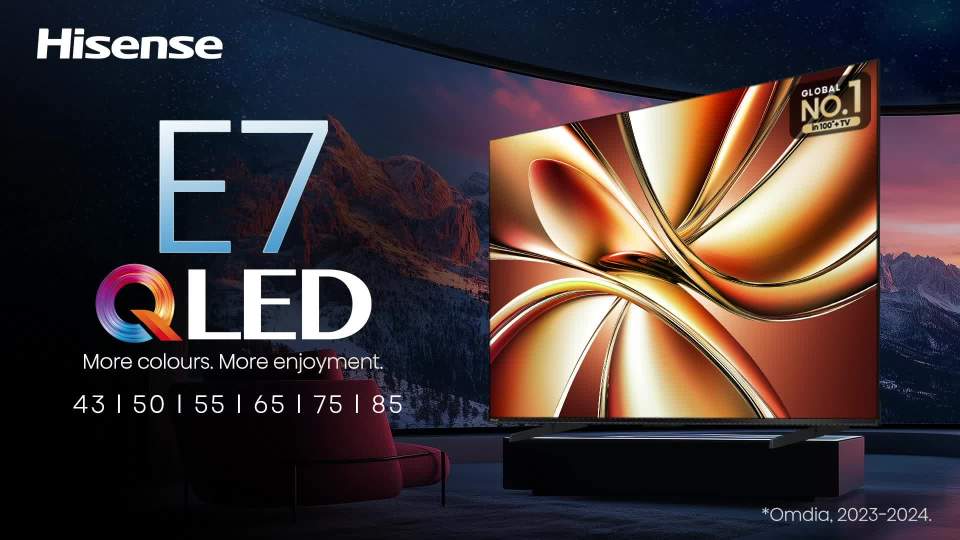 New2024 Hisense TV 55E7N 4K QLED Google TV / Quantum Dot/HSR/ Dollby Atmos Hand-Free Voice Control Netflix Youtube ทีวี 55 นิ้ว 4K - Lazada