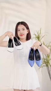 Giày Cao Gót 7cm Basic Mũi Nhọn Êm Chân Pixie X457