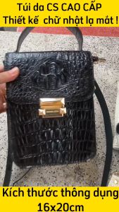 Túi nam nữ Da cá sấu thiết kế Chữ nhật. Kiểu dáng lạ mắt cho khách thích đổi kiểu!