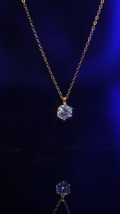 LOVETIA Kalung Enam Cakar Moissanite Wanita Perak Perhiasan Necklace Sertifikat GRA Original XMZ004