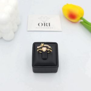 Nhẫn nữ Freesize trái tim đính đá Amyas thời trang độc đáo ORI ACCESSORIES N059