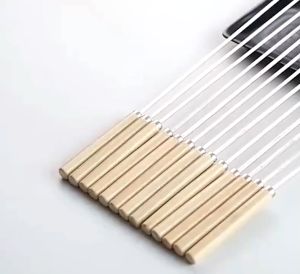 10/20 PCS Stainless Steel Barbecue Skewers Needle Kebab Kabob Stick Rod Skewers Grilling Camping BBQ Tools