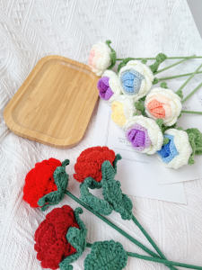 Quà Tặng Sáng Tạo DIY Hoa Hồng Dệt Bằng Kim Cương Thủ Công Quà Tặng Ngày Lễ Tình Nhân Bó Hoa Dệt Bằng Kim Cương Bằng Sợi