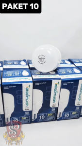 Lampu LED Bulb 10W Takasimurah PAKET ISI 10 PCS / Bohlam LED Putih Super Terang Maksimal E27 10 WATT SNI Takasimurah Paket 10pcs