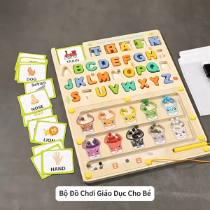 Đồ chơi giáo dục đồ chơi mê cung bóng gỗ từ tính phát triển tư duy toàn diện cho trẻ- DC5048