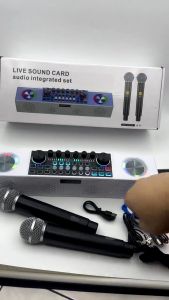 New Multifunctional Voice Changing Speaker With Wireless Mic For Live Party Meetting Sound Card SY-06