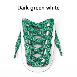 Flat Shoelaces Cashew Flower Basketball Shoe Laces For Sneakers Hand-painted Printing Sports Shoelace Shoestrings 1 Pair