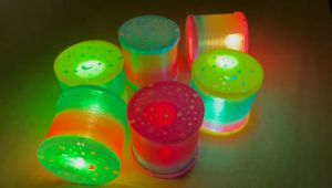 Rainbow Magic Spring Toys 12pcs With Lighting Effect And Projector Effect Rainbow Magic Spring Toy For Kids B1219 *Ready Stock*