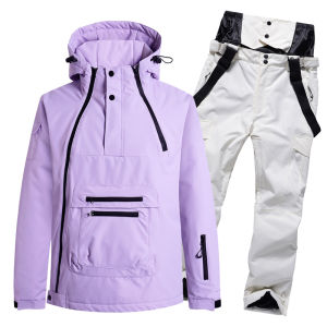 Thickened Snowboarding Suit for Men And Women Windproof Warm Anti-cold Single And Double Board Skiing Clothing Equipment Large Size