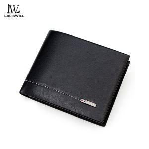LouisWill Fashion Short Wallet Mens Retro Wallet Business Wallet Large Capacity Wallet Soft PU Wallet Multi-Card Position Wallets Travel Purses Zipper Coin Pouch ID Credit Cards Holders