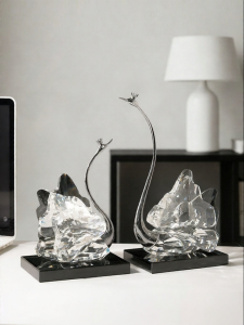 Luxury Swan Crystal Decorative Ornaments