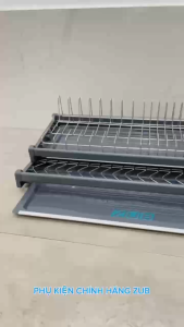 Giá Bát Đĩa Tủ Trên ZUB Inox 304 Có Khay Chắn Nước