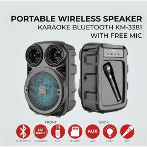 Promo Speaker Bluetooth Portable wireless Plus Microphone Elegan Modern