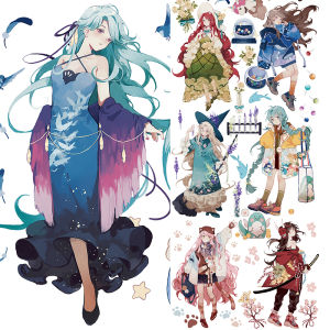 New Seven Days Community Figures Notebook Books Pet Tape Stickers Butterfly Choir Playthings Collection Endless Summer