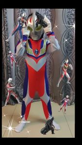 [ FITRHINO ] Ultraman Tiga costume kids cosplay Kostum Baju budak MASK topeng pyjamas kids