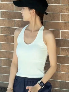 White Simple Yoga Vest Summer New Professional Running Training Gym Fitness Clothes Can Be Worn outside And inside the Shirt