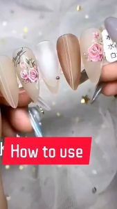 50Pcs Nail Art Stickers Mixed Flower Princess  butterfly Series style Sweet Self Adhesive Slider Decals DIY