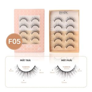Mi Giả IMAGIC 5 Đôi Lông Mi Giả 3D Lông Chồn Tự Nhiên Mềm Mại Dày Tự Dính Kiểu Dáng Ấn Tượng Màu Đen Thân Bông.