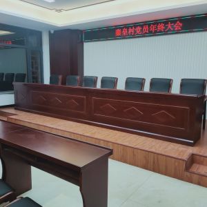 Solid Wood Conference Table Chairmans Platform Long Rectangular Training Table Chair Combination Host Speech Table Desk