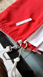 BENDERA UPACARA: Pengait Besi & Bahan Dril Tebal