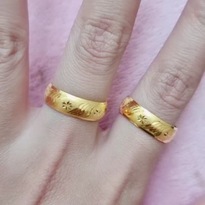 JIN JING CINCIN BAJET SIZE 9-25 EMAS 916 TULEN (HOLLOW) 0.99g-1g UP