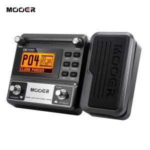 (PH 24H Shipping)MOOER Ge100 Guitar Multi Effects Pedal with 9V Adapter for Electric Guitar Acoustic Guitar with Loop Recording(180 Seconds) Tuning Tap Tempo Rhythm Setting Scale & Chord Lesson Functions
