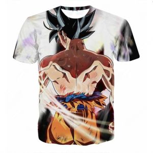 Bandai | Summer 2026 Dragon Ball Goku "Super Saiyan God" Themed 3D Printed Breathable Quick-drying T-shirt for Adults and Children