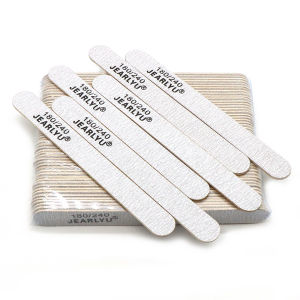 50Pcs Set 13cm Straight Wooden Nail Files Double-Sided 180/240 Grit Durable Fingernail & Toenail Care Polishing Tools