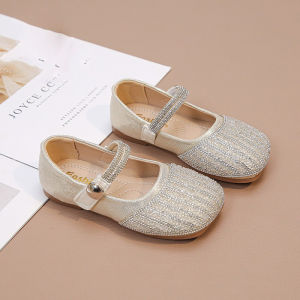 Princess Shoes for Girls Soft Bottom Crystal Single Shoes Spring Autumn Leather Kids Footwear Cute Princess Shoe Design