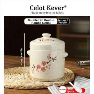 Ceramic Double Lid Steaming Pot