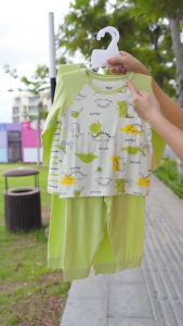 Bộ quần áo dài tay Arich Tinyrex cho bé trai bé gái size từ 9 tháng đến 6 tuổi