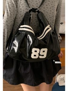Millennial Style Womens Large Capacity Backpack Double Shoulder Commuter Bag Single Strap Tote Bag Fashionable Trendy Bag
