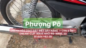 ⚡️FREESHIP⚡️ [ĐB Pô nặng] Pô dream xéo 2543 chữ S tiếng Êm dzin & móc CXN cổ phi 27 cho WAVE NHỎ-DREAM-CUP-RS-WAVE 50