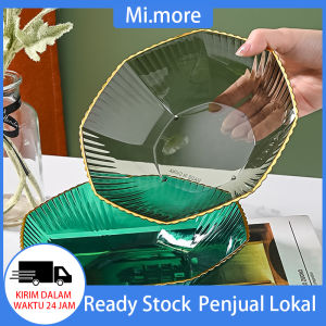 Mi.more Piring Buah Transparent/Hijau/EmasPiring Makanan Penutup Permen Kristal TransparanUntuk Ruang Tamu Ktv