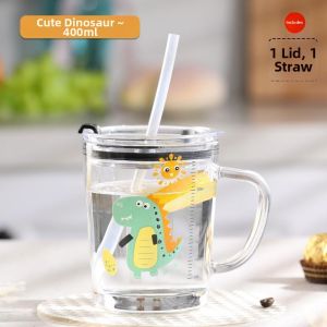 TEKANAI | Unbreakable Kids Straw Cup with Handle and Scale