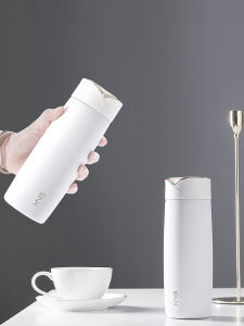 Bình Nước Cách Nhiệt Bằng Gốm Cầm Tay Xương Bình Giữ Nhiệt Cà Phê Trung Quốc Dành Cho Nữ Sinh Viên Giá Trị Thẩm Mỹ Cao Trái Tim Màu Hồng Thiết Kế